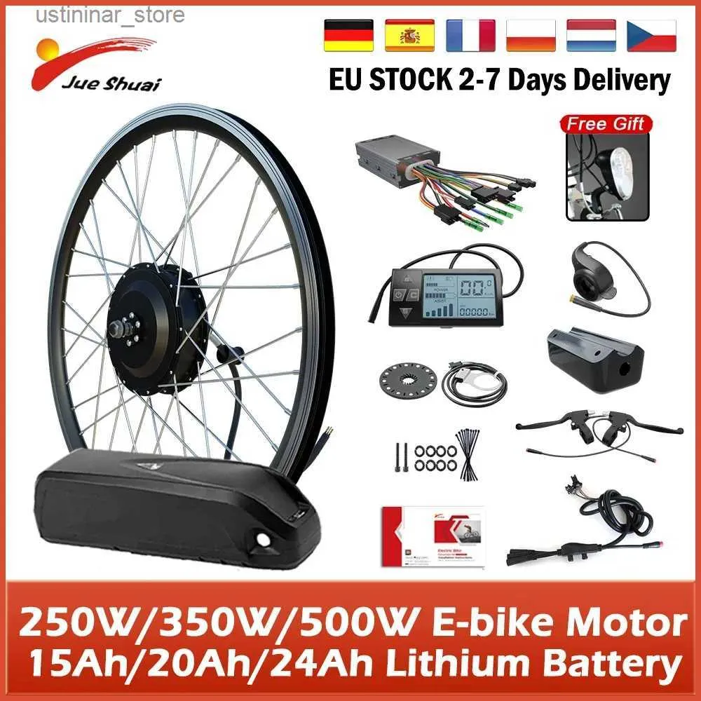 자전거 승차 승차 36V 48V 500W eBike 변환 키트 15/20/24Ah Hailong 배터리 전면 후면 휠 허브 모터 20 27.5 29 인치 700C 전기 자전거 L47