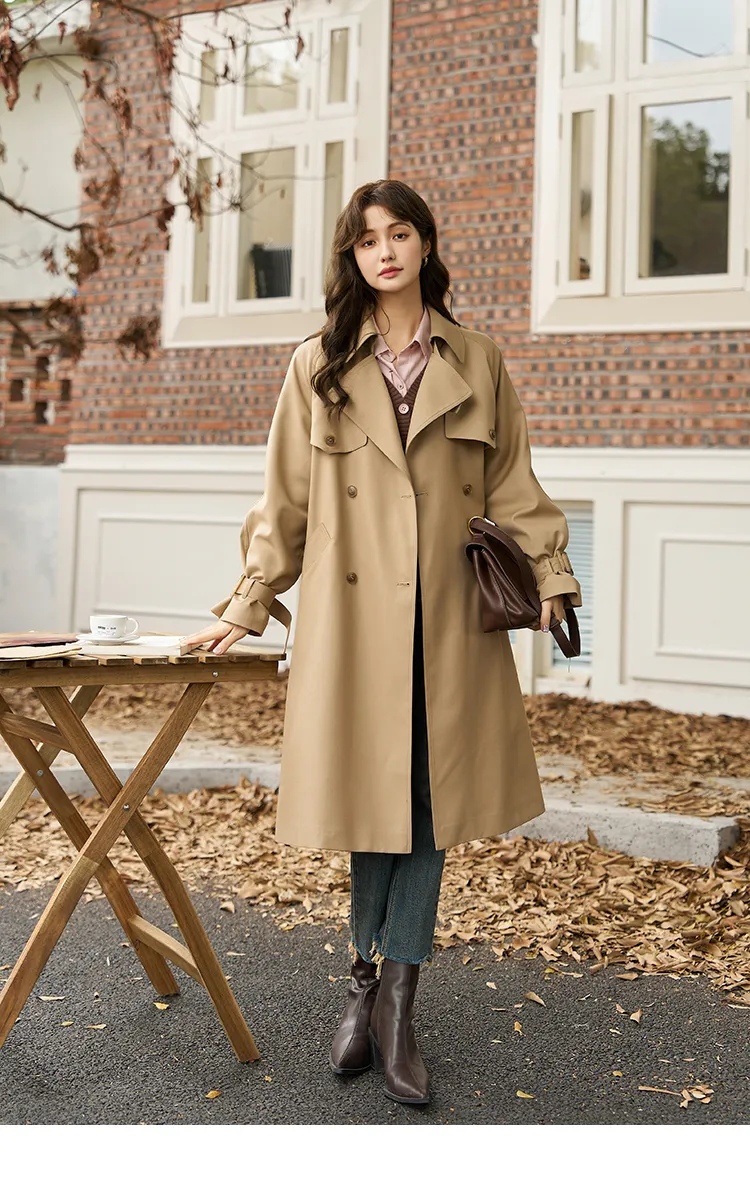 DHgate.com:Trench Coat Womens - Loose Fit, Wide Waist, Belt DHgate.com:Trench Coat Womens - Loose Fit, Wide Waist, Belt