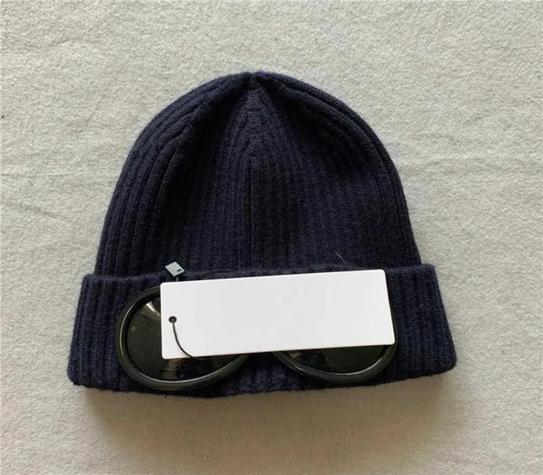 Caps Hats 9 Color Europe Designer Autumn windbreak Beanies One Two Lens Glasses Goggles Men Knitted Outdoor Casual Sports1613050