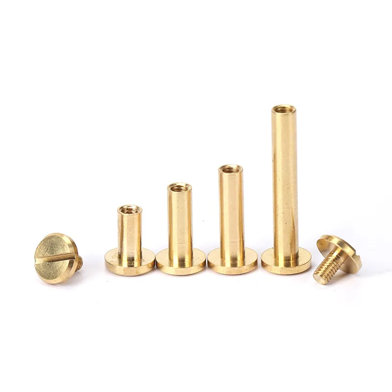 10pcs Solid Brass Binding Chicago Screws Nail Stud Rivets For Photo Album Leathe