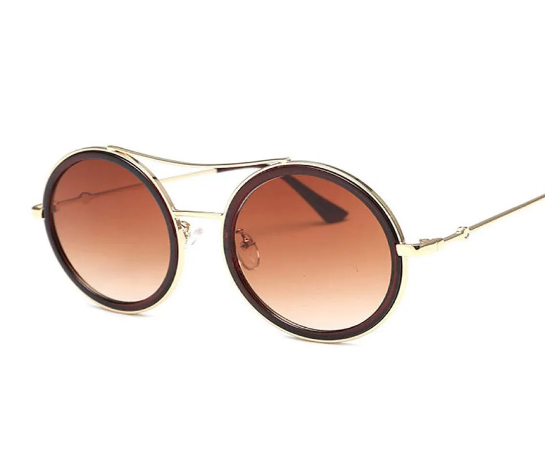 El marco de gafas redondas de llegada de Xury-New para mujeres diseñador de marca vintage gafas de sol de gran marco grande