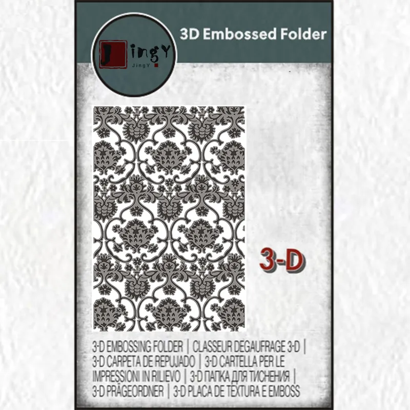 3D Embossing Folder Metal Cutting Die Flower Pattern Scrapbooking Craft ...