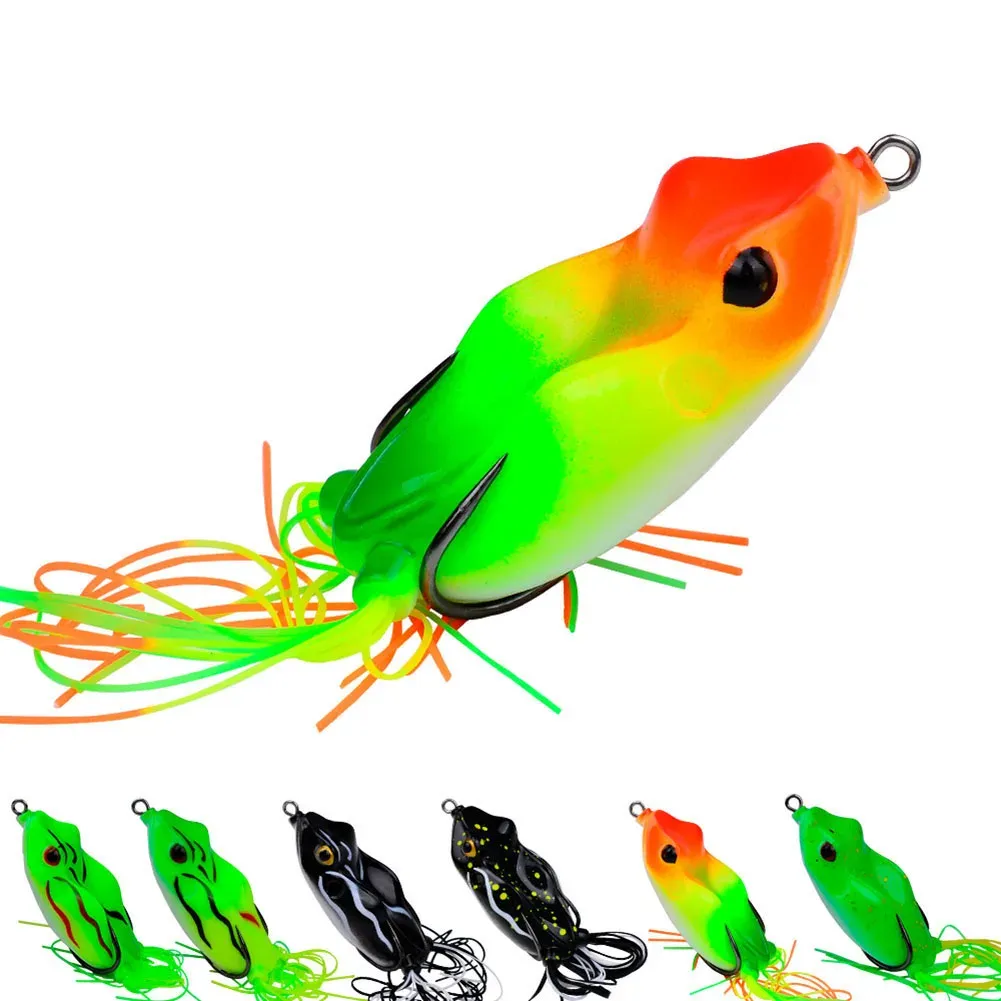 Prop Flapping Fish Fishing Lures Kit Set Realistic Prop Frog Soft Swimbait Floating Bait 6 ...