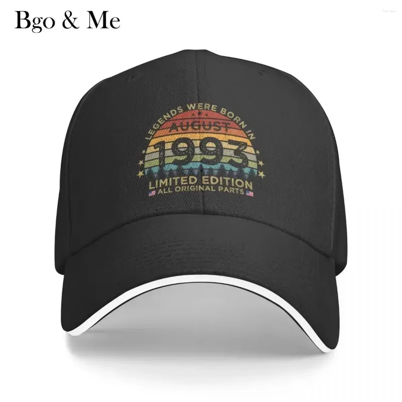 Ball Caps 2024 Le leggende erano nell'agosto 1993 in edizione limitata Patriotic Baseball Cap Hat Hat Women Men's