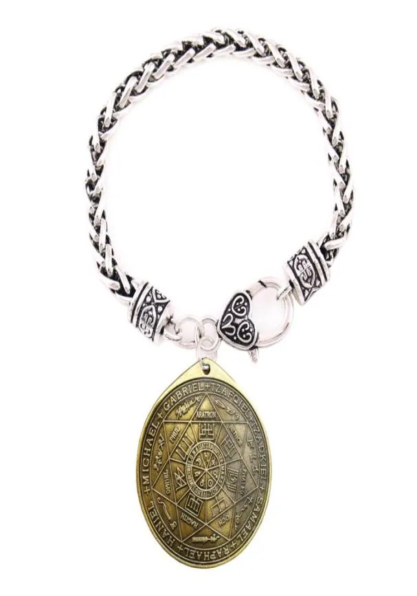 Cała bransoletka siedem archaniołów autorstwa Asterion Seal Solomon Kabbalah Amulet wisiorek Bransoletka 2947409
