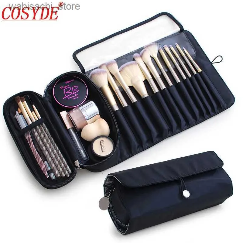 Cosmetic Bags Makeup Brush Bag Travel Organizer Cosmetic bag Multifunction Make Up Brushes Protector Coffin Makeup Tools Rolling Pouch L49