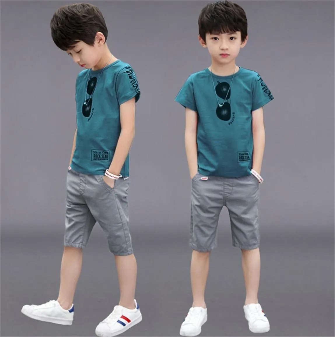 Teen Boys Clothing set Summer Clothes Casual outfit Kids Tracksuit for Sport Suit Children 6 8 9 10 12 Year 2206205258112