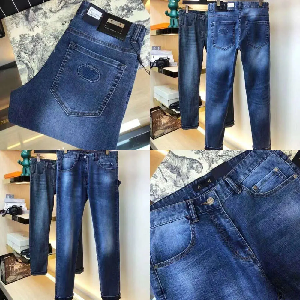 Jeans gegen Designer Männer lässige Hosen Klassiker gestickt Jeans Herren Hosen Plus Size Fashion Denim PNATS 29-42 S