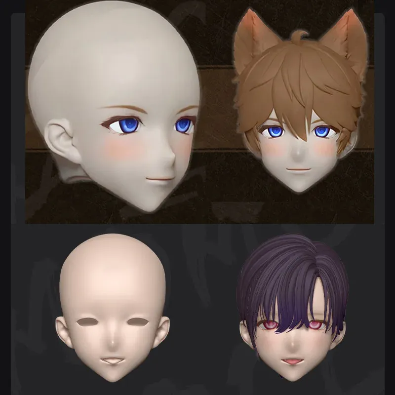 Imitodoll heads for dolls Canis - No Makeup, Fits 65-68cm Imitodoll heads for dolls Canis - No Makeup, Fits 65-68cm