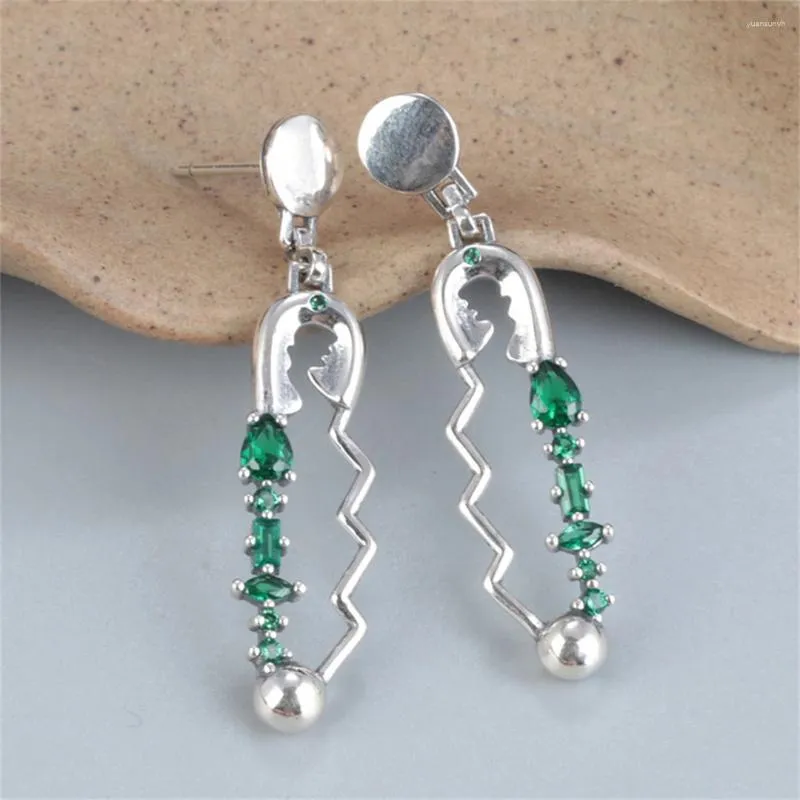 Dangle Ohrringe Meibapj Real S925 Sterling Silber Minimalist Geometrische Pin feine Mode Hochzeiten Schmuck für Frauen SY