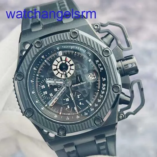 AP Crystal Wrist Watch Royal Oak Offshore Series 26165 Limited Edition Black Ceramic Titanium Material Rare and Good Item