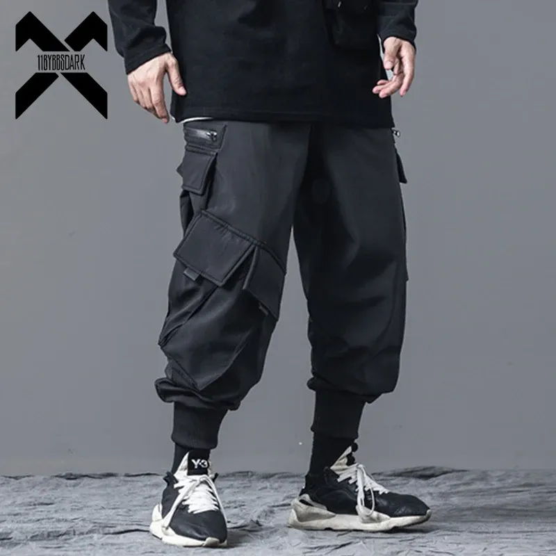 Spodnie 11 Bybb's Dark Hip Hop Winter Pole Harem Pants Men Streetwear Joggers High Street Pockets Male Streetwear Black Haruku WB029