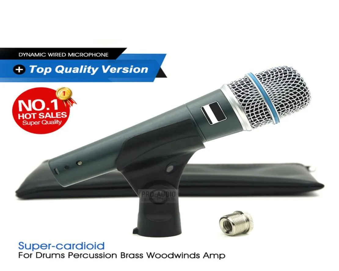 Versione nuova di alta qualità Supercardioid Vocal Microfono professionale karaoke microfono portatile per palcoscenico per palcoscenico Liv2693449