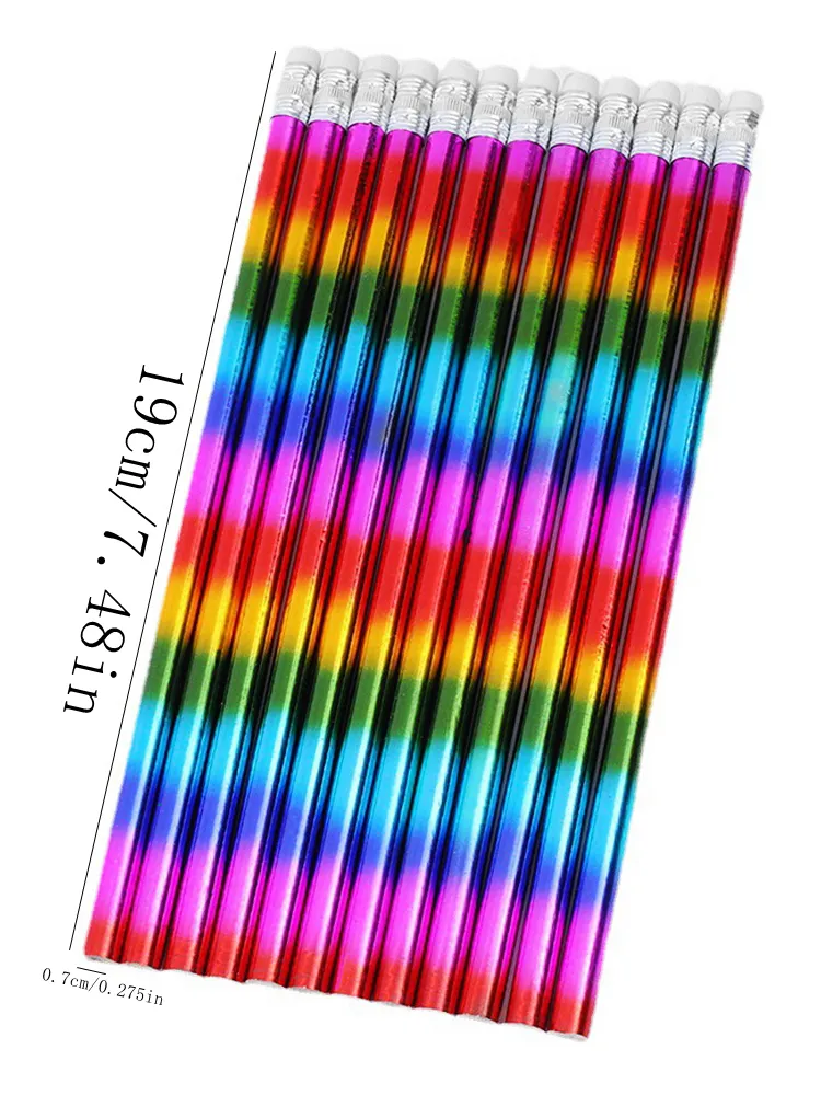 Starry Sky Rainbow drawings of pencils with Eraser - Wooden Starry Sky Rainbow drawings of pencils with Eraser - Wooden
