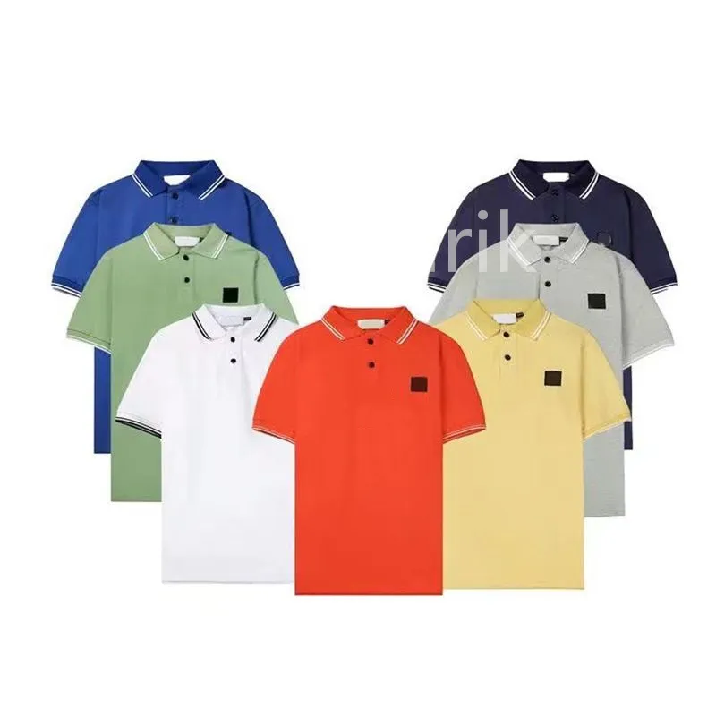 Marke Topstoney Polos Designer Shirt Hochqualität 2SC18 Polo -Shirts Baumwollmaterial Island Polos Sommer CP Shorts Kragen männliche Polo Stones Shirt Männer kurz