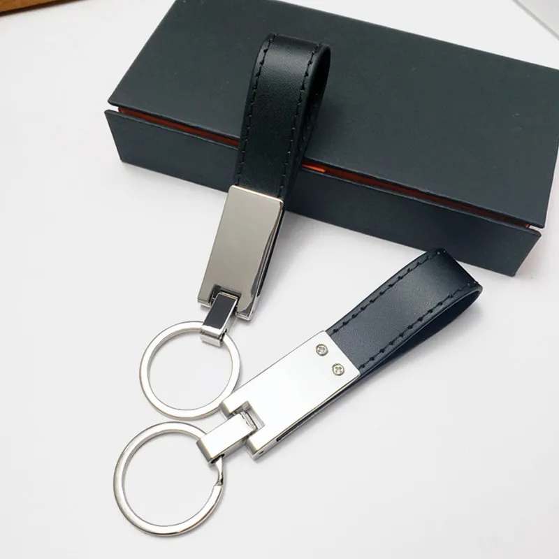 Luxury Men Buckle Cuir Pu Leather Keychain Business Gift Coue Coue Chaire Chaire Chainte de clés Femmes VOITURES CORT