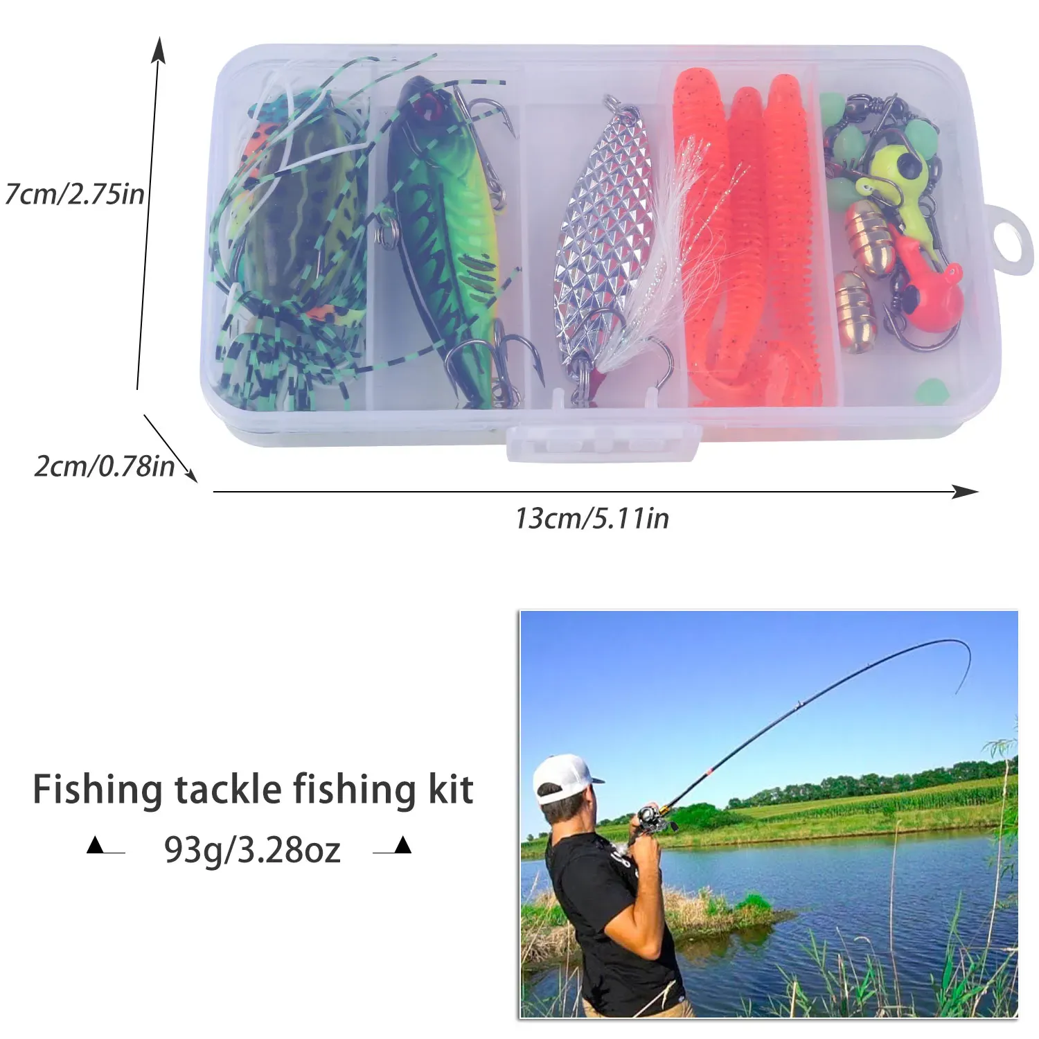 Sougayilang Fishing Rod Reel Set 1.8M Carbon Spinning Rod 1000-3000