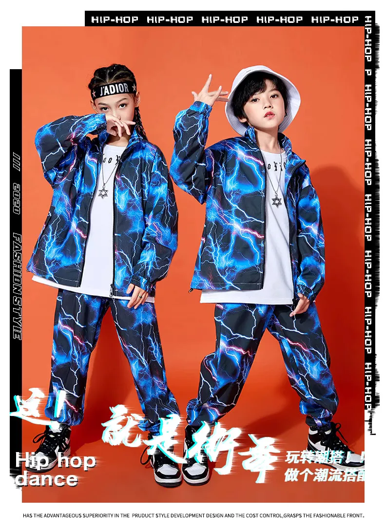 DHgate.com:Kids Hip Hop Clothing Set: Blue Lightning DHgate.com:Kids Hip Hop Clothing Set: Blue Lightning