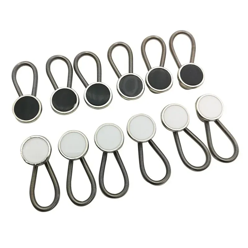 2Pcs Collar Extenders Metal Buttons Jeans Pants Waist Stretch Shirt Suit Tie Neck Expanders Flexible Lock Lengthen Buckle Gift