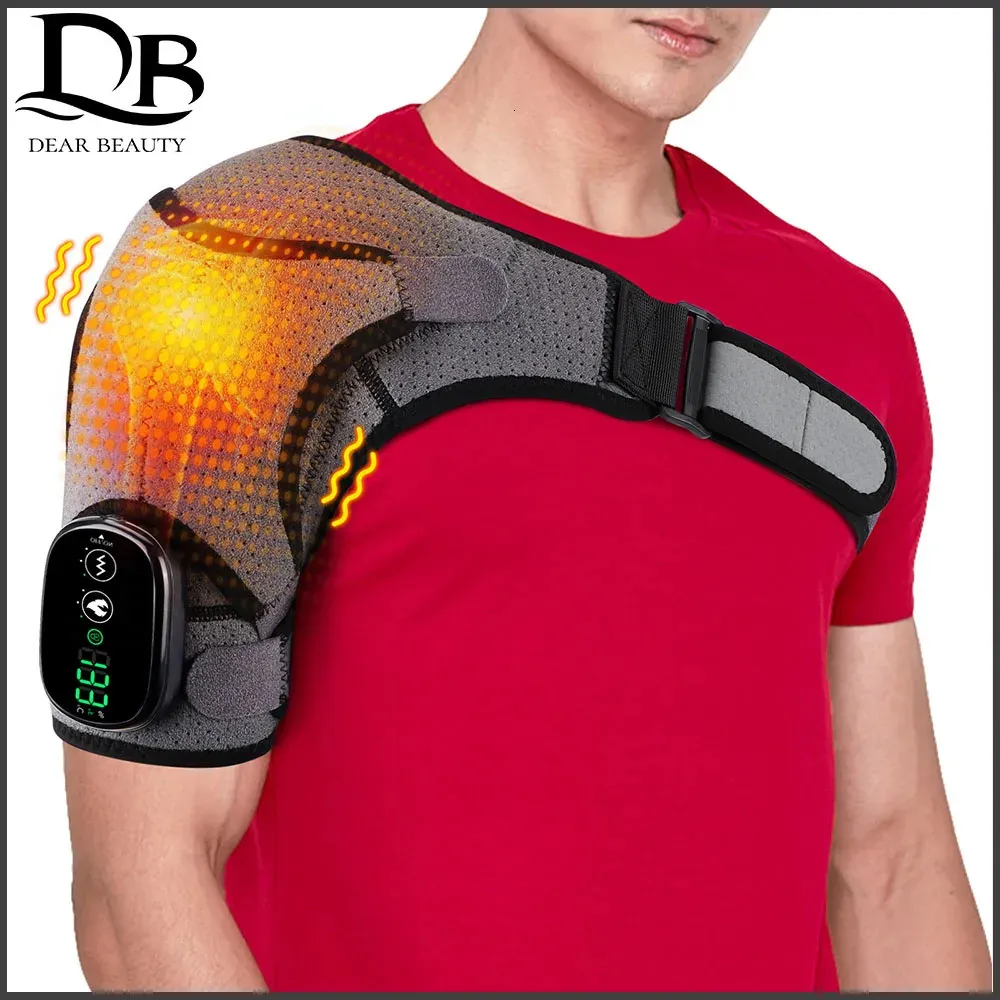 Chauffage vibration massage de l'épaule et support de protecteur Contrôleur tactile de thérapie rechargeable Doulif