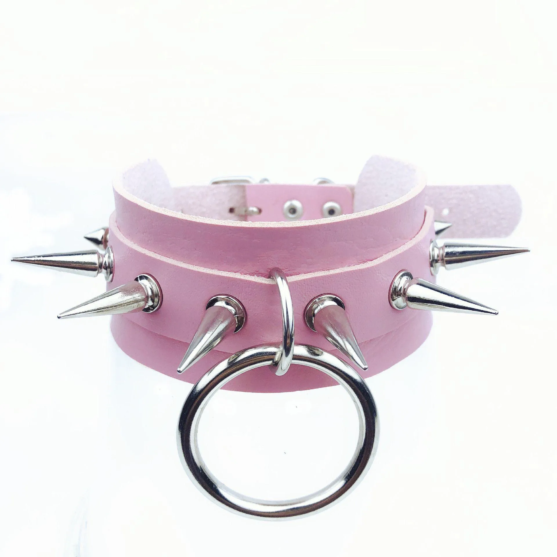 Chokers gotiska svart spikade punk choker krage spikar nitar med päckad chocker halsband för kvinnor män bondage cosplay goth je dhgarden d otl2e