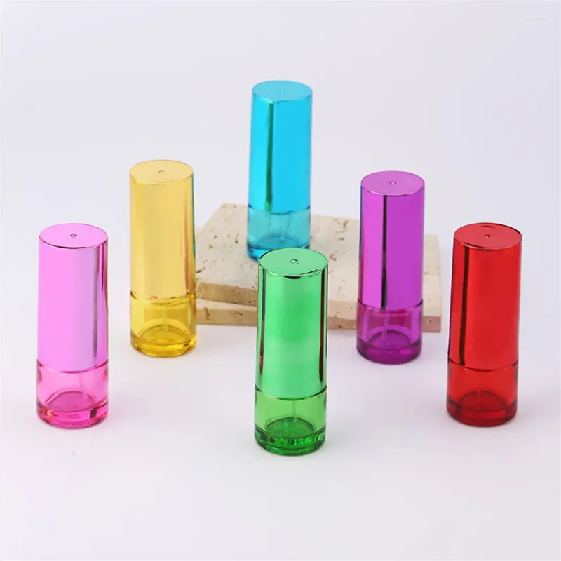 収納ボトル1PC 20mlシリンダー形状カラーガラス香水ボトルポータブルスプレー化粧品サンプルディスペンシング空です