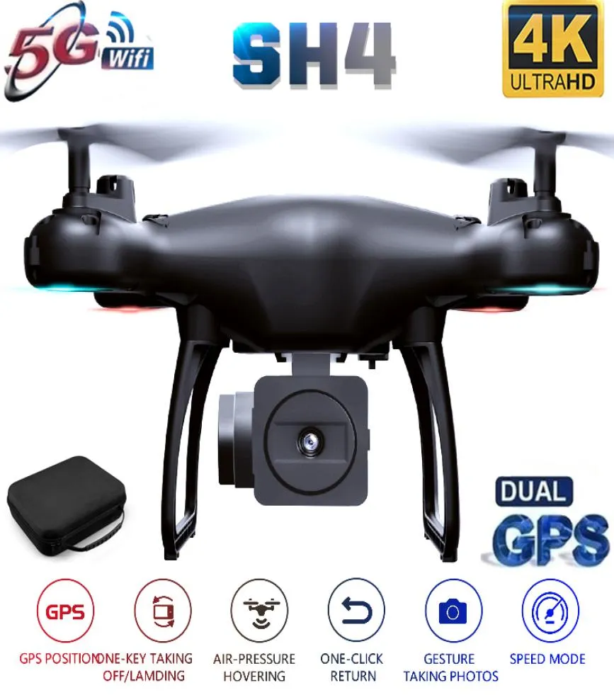 2020 NOUVEAU GPS DRONE SH4 CAMERIE HD 4K 1080P 5G WIFI FPV Professional Quadcopter RC Dron Helicopter Toy for Kids vs SG9071129822