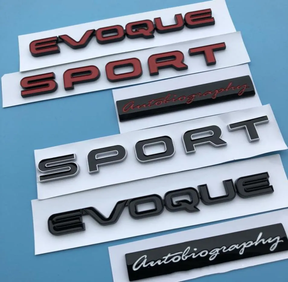 Sport Evoque Letters Emblem Bar Logo para Land Range Rover SV Autobiografia Ultimate Edition Bar Badge Car Strenk6168749