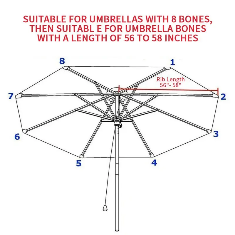 Tela de reemplazo de parasol de jardín con dosel impermeable patio tela impermeable para actividades al aire libre acampando