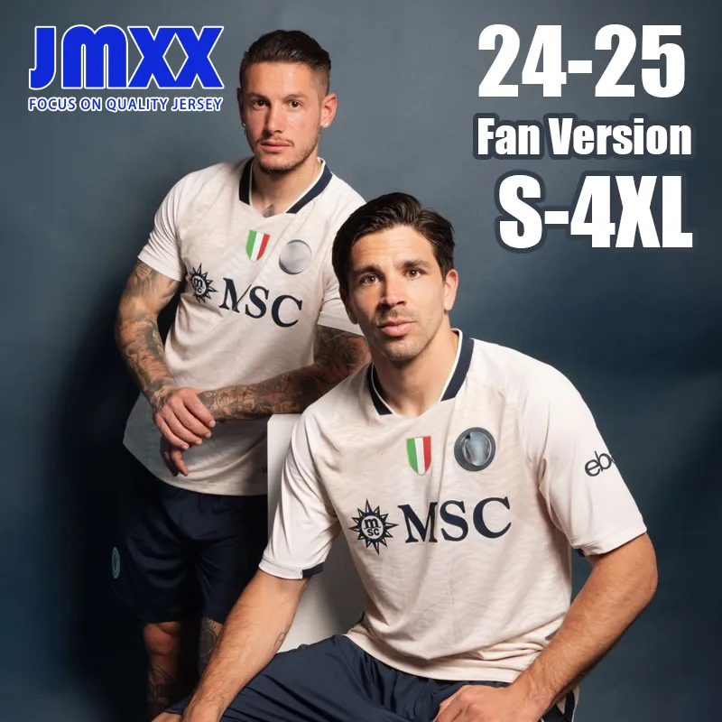 S-4XL JMXX 24-25 Napoli Soccer Jerseys Home Away Third Pre Match Training Special Mens Uniforms Jersey Man Football Shirt 2024 2025 Version du fan