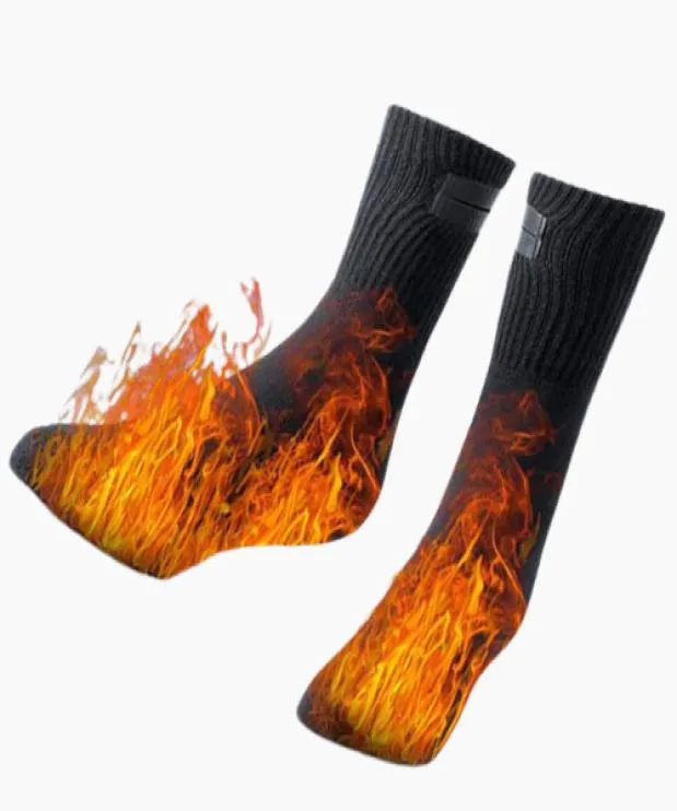 Sport Socks Electric uppvärmd med laddningsbart batteri Varm USB -laddningsuppvärmning Justerbar temperatur Litium2580362