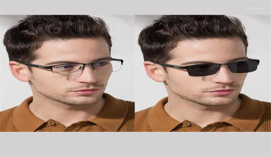 Sonnenbrille Evove Pochromic Men Myopia Brille zum Anfahren des Übergangs Chamäleon Wechsel zur grauen Anti -Polar -Reflexion14039653