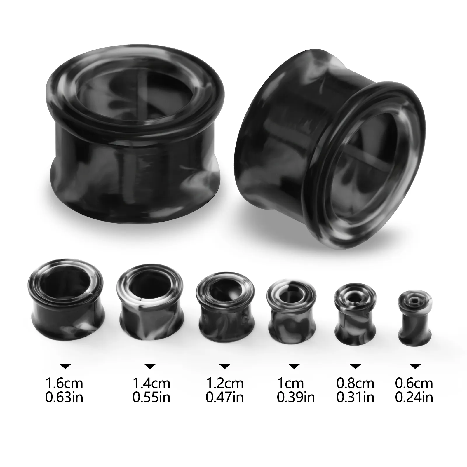 DHgate.com:1pc Acrylic Helix Piercing Ear Expander, Hollow Cartilage ...