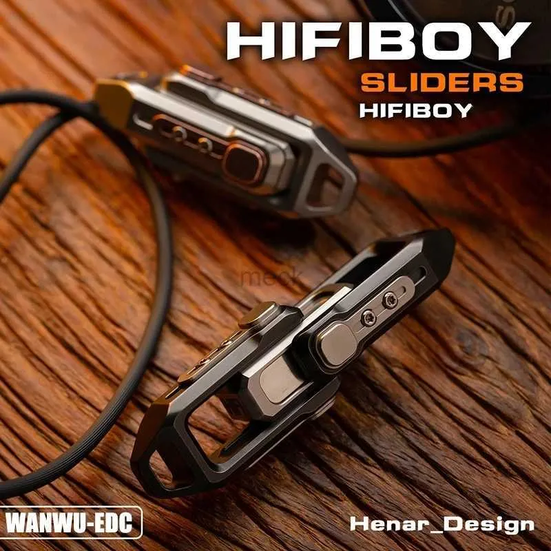 Dekompressionsleksak Wanwu EDC Hifiboy Push Slider Magnetic Double Push Egg Egg Stress Relief Metal Toy Original 240413