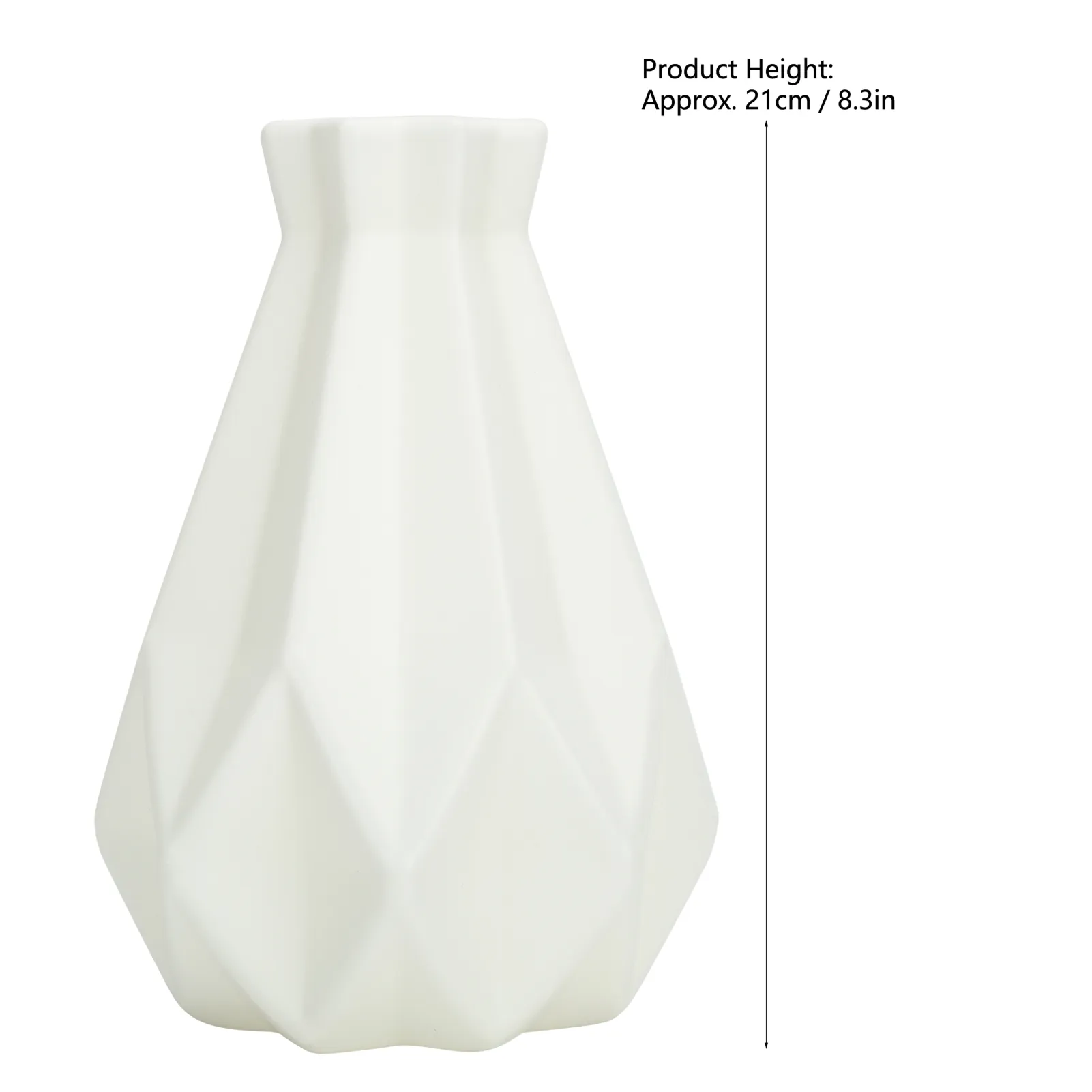 Visual Reference: Flower Vase Geometric Minimalist Style Plastic Vase With Ceramic Look