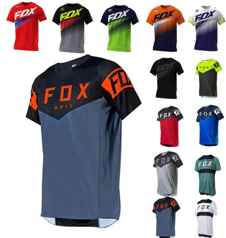 2022 Męskie koszulki zjazdowe H Fox Mountain MTB koszulki Offroad DH Rcycle Jersey Cross Sportwear Racing Bike4431056