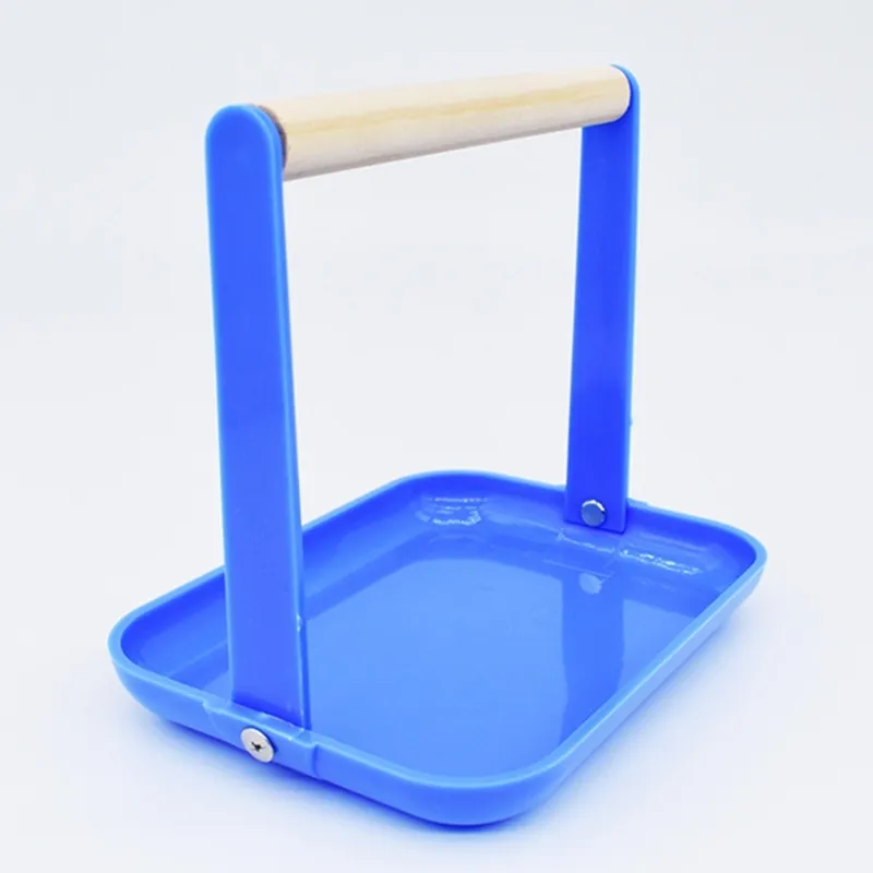 Adjustable Height Bird Play Stand With Wheels & Food Bowls - Parrot Perch Stand-913153