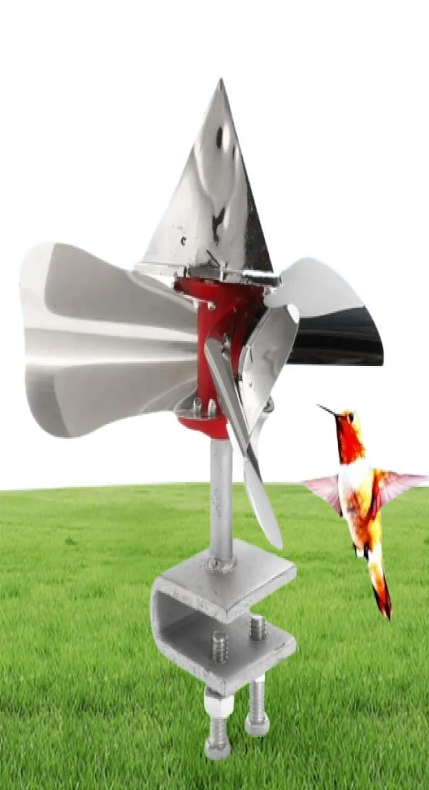Wind Power Bird Scarer 360 Degree Reflective Birds Repellents Decoy Outdoor stainless steel Orchard Garden Pest Control Y2001064500491
