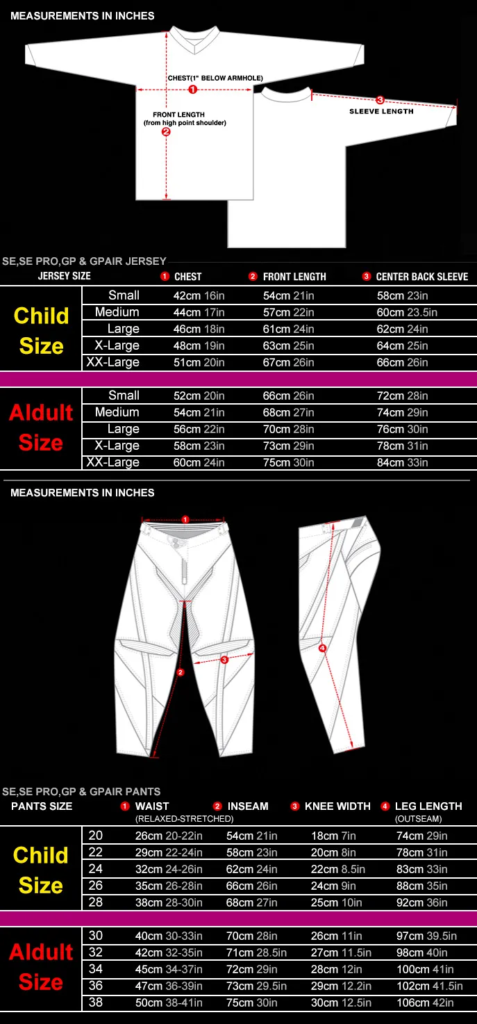 Youth Dirt Bike Jersey And Pant Set Lightweight Off Road Racing Suit ...