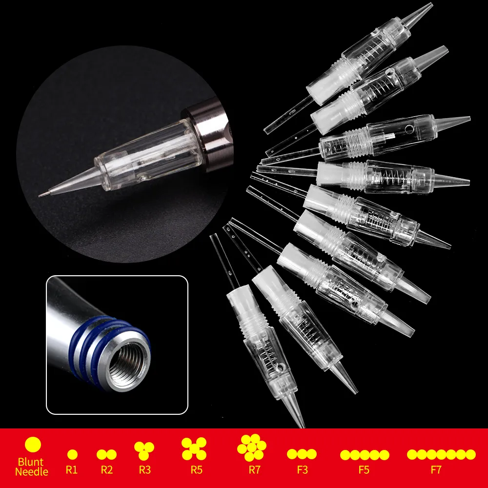 Charme Princesse Makeup Needles Permanent 1R/1P Tattoo Machine Pen Cartridge Needle for Eyebrow