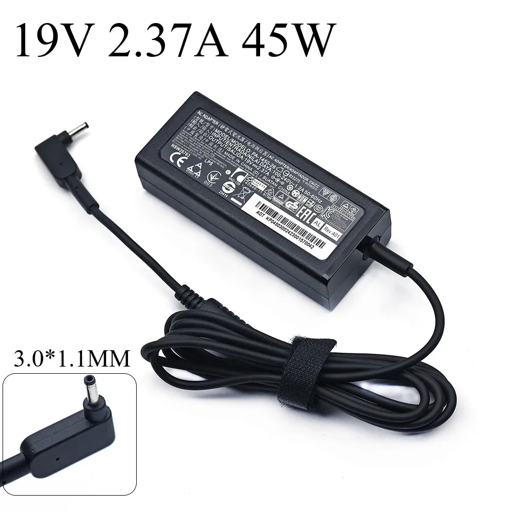 Adapter 19V 2.37A 45W Laptoplader AC Power Adapter voor acer spin 1 SP11132N 3 SP31451 SWIFT 1 SF11331 SF11432 SF51452T