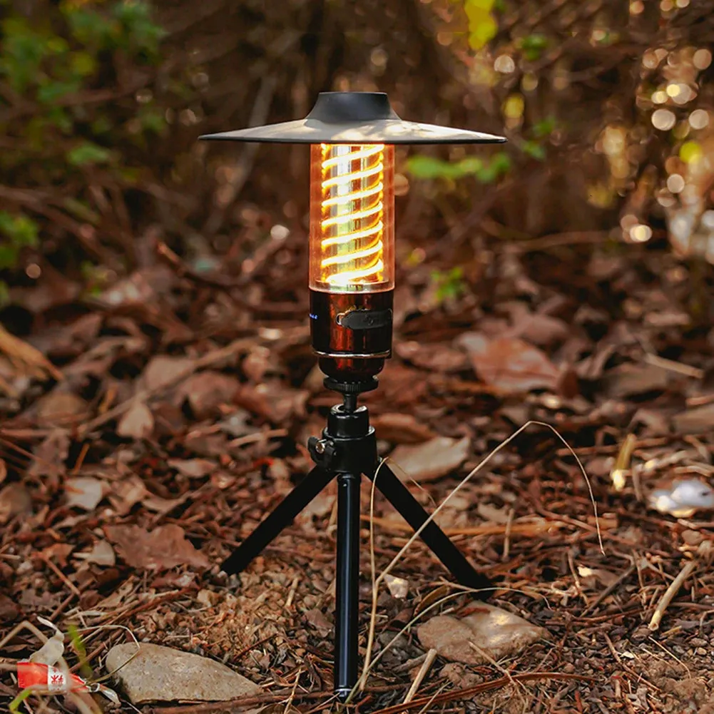 Portable Camping Light 3 Modes d'éclairage Lantern USB USB Tente imperméable rechargeable lampe de poche LED extérieur 240410