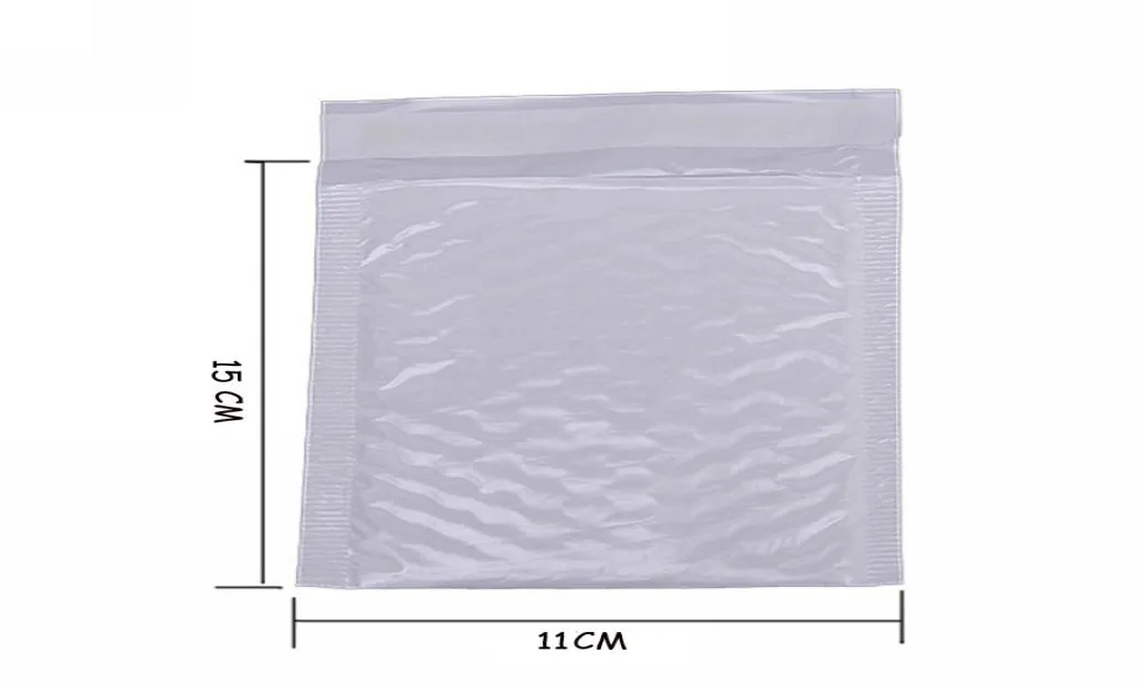 Hela 10x Kawaii Waterproof White Pearl Film Bubbel 1115 Kuvert Bullle Bag Mailer Padded kuvert med Bubble MAI2948289