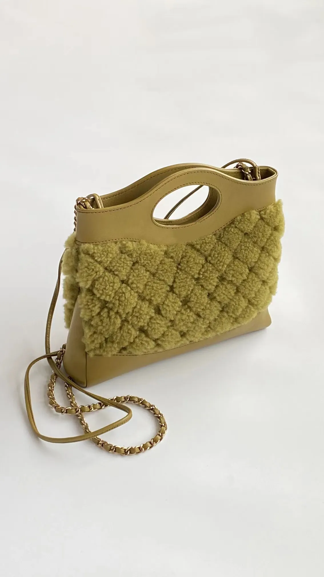 Luxury Designer Olive Green Handbag Premium Leather Crossbody Bag for Women