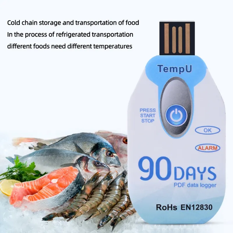 Disposable Temperature and Humidity Data Logger with PDF Report for 30 ...