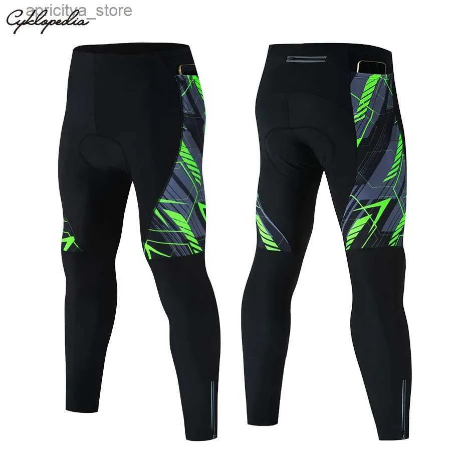 Shorts de ciclismo 3 bolsos de bicicleta de bicicleta de bicicleta de bicicleta de bicicleta de bicicleta de bicicleta de bicicleta MTB Racing calças longas para calças de ciclismo Montanha Downhill Outdoor Sport Tights L48