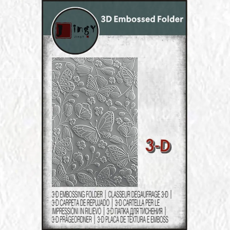 3D Embossing Folder Metal Cutting Die Flower Pattern Scrapbooking Craft ...
