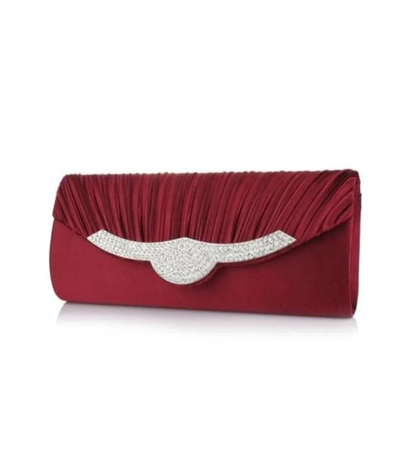 Women Clutch Pleats Borse da donna perline per le borse da sera per feste per feste borse da sera di colore solido frizioni frizioni borse a mano HO4339581