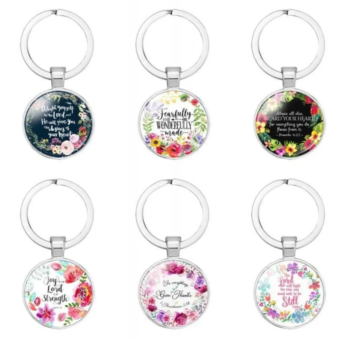 2020 17 Styles Bible Verse Key Chain Women Men Keyrings Keychains Car Key Holder Scripture Quote Faith Jewelry Gift Keyf8662543