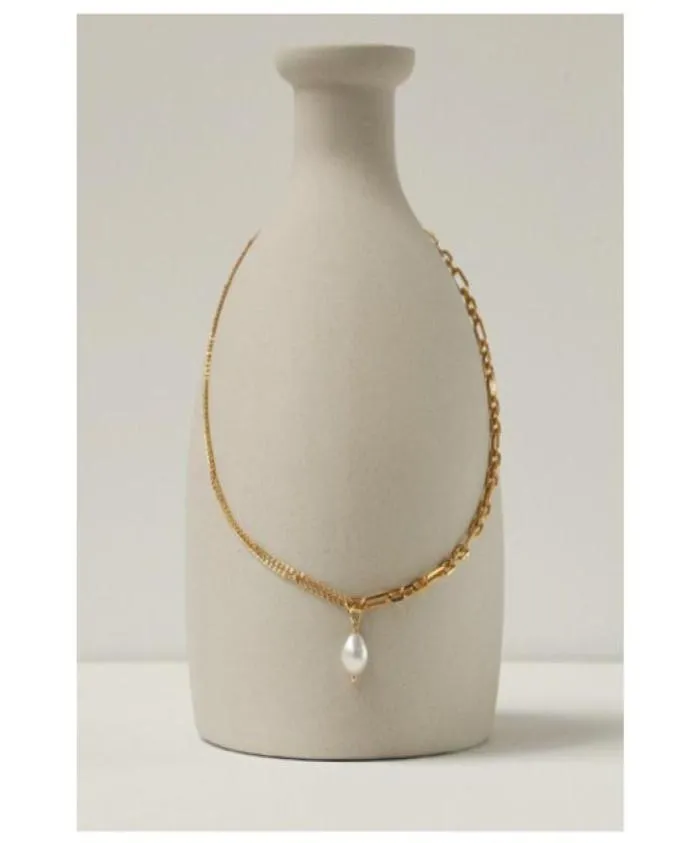 Naszyjniki wiszące Proste naturalny prawdziwy naszyjnik perłowy Kobiety moda dzikie światło luksusowy vintage barokowy w stylu krótki łańcuch i MAT6199743